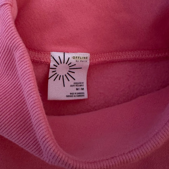 Aerie pink mockneck sweatshirt - Picture 3 of 3